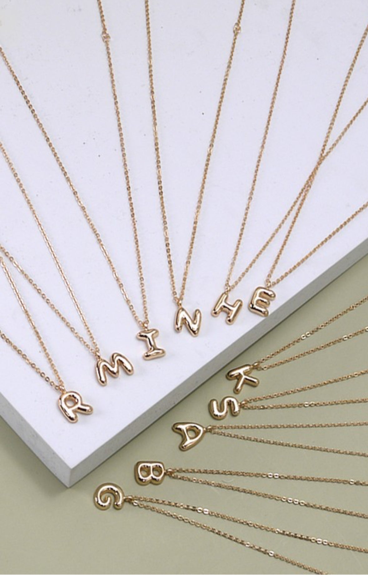 BUBBLE LETTER NECKLACE