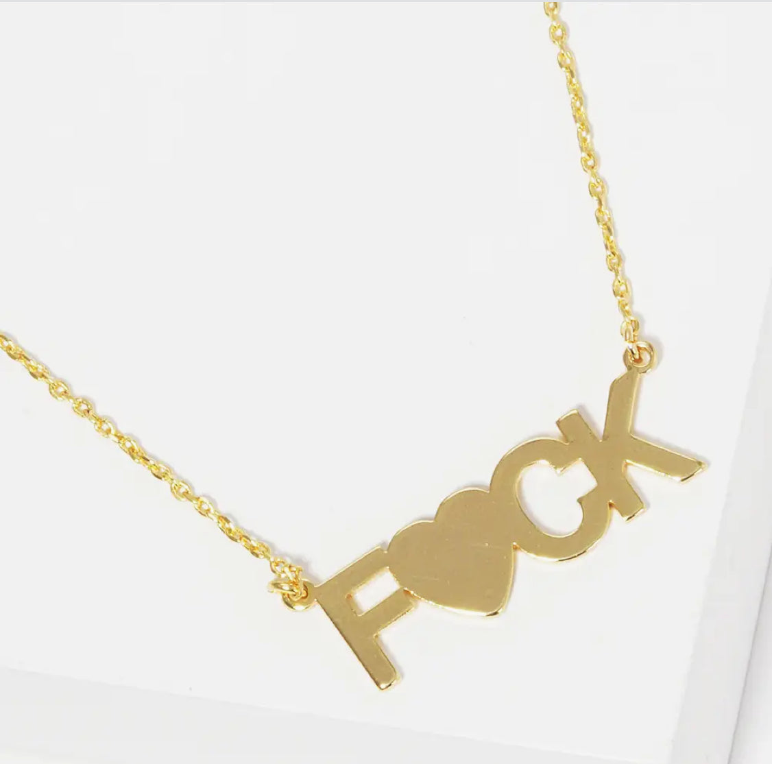 FUCK NECKLACE GOLD