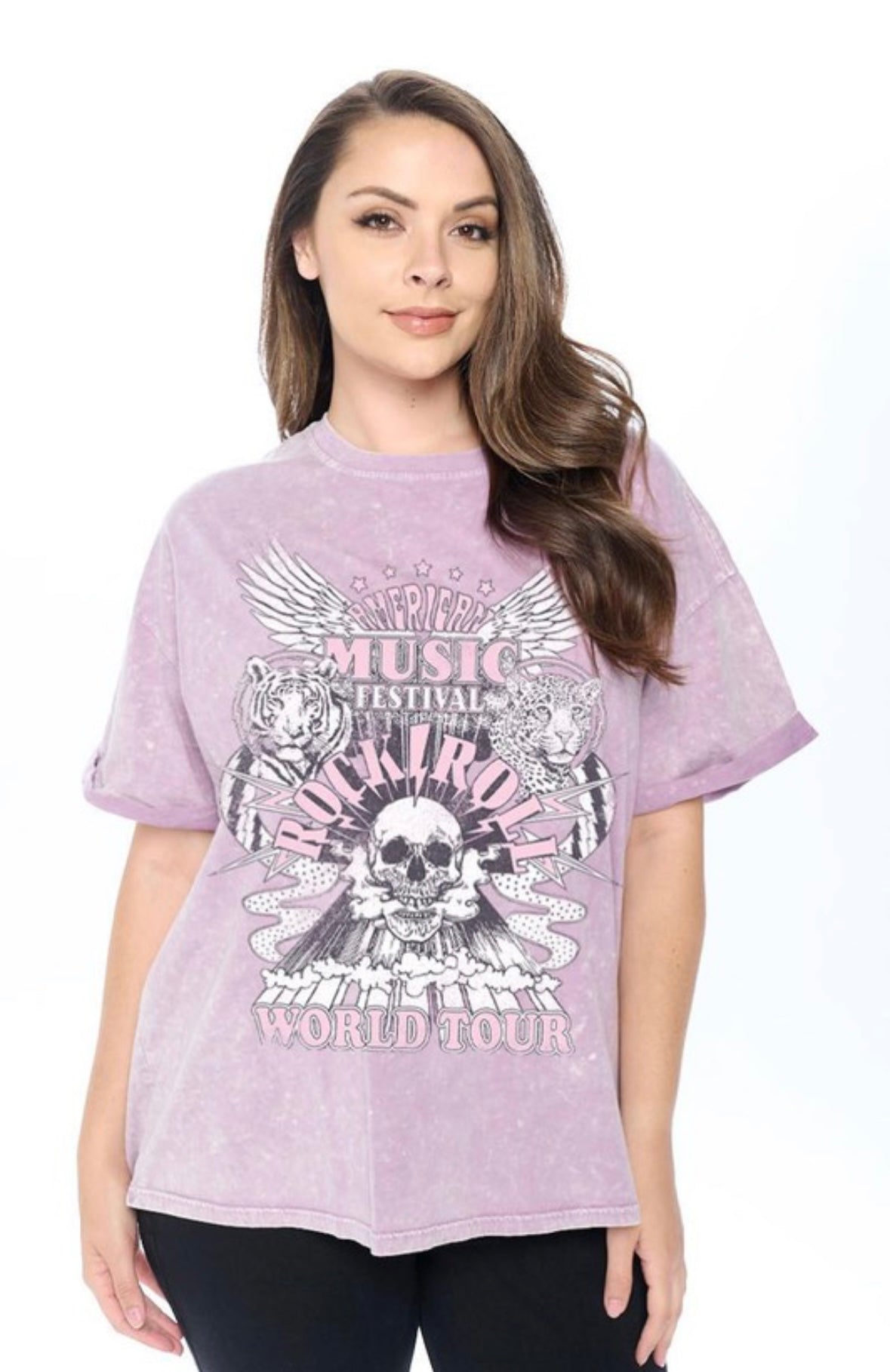 AMERICAN ROCK N ROLL VINTAGE GRAPHIC PLUS SIZE